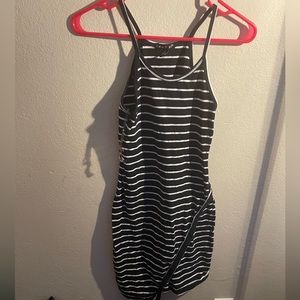 Love Ari Girls Small blue white striped dress